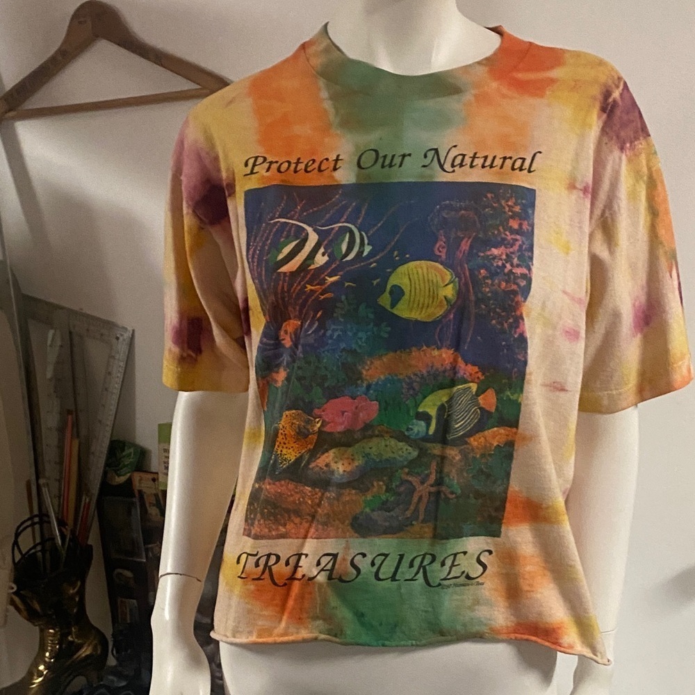 1990 Tie Dye Fish Tshirt